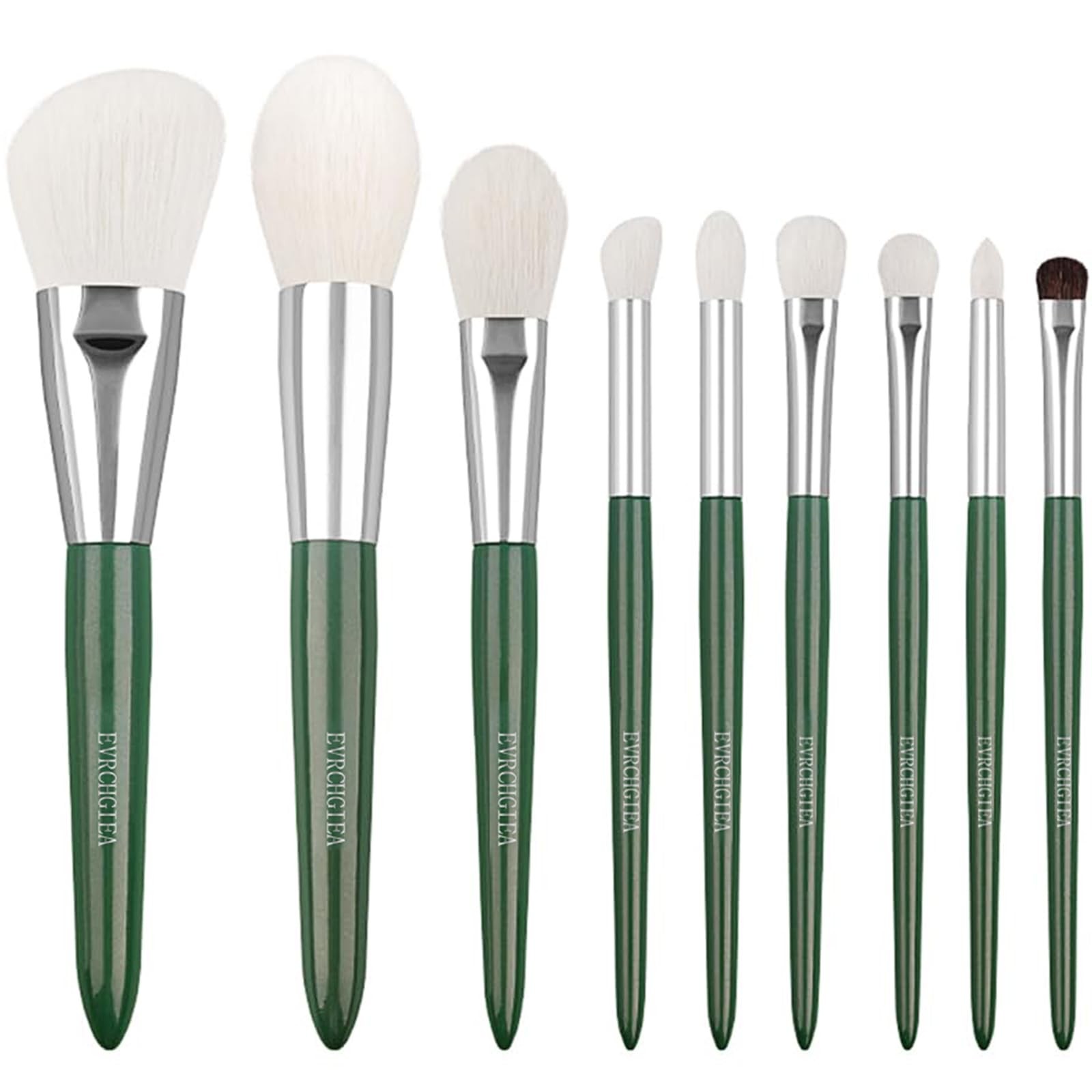 Natural 9-Piece Goat Hair Makeup Brush Set for Face and Eye