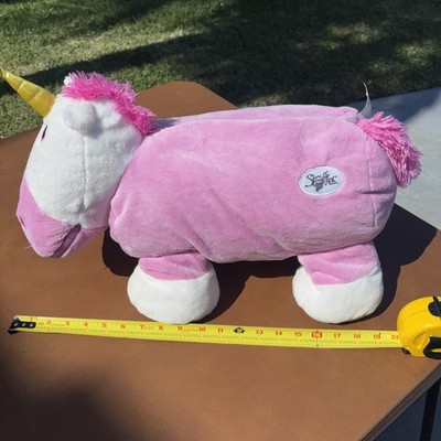 Stuffies Prancine the Unicom 20  Plush Toy 7 Pockets & Gold Horn 2 Marks on Hoof