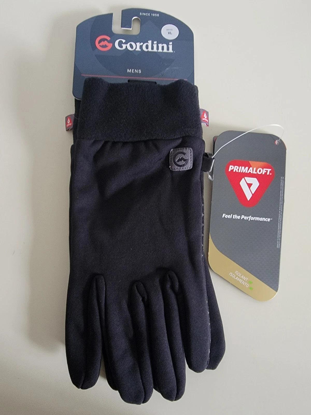 Gordini Trinsic Gloves Primaloft Fleece Silicone Grip Black Size Mens XL NWT