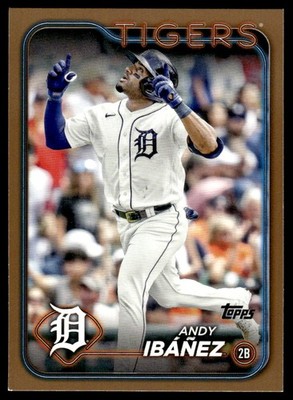 2024 Topps Andy Ibáñez #25 Gold Parallel #'d 0483/2024 Detroit Tigers