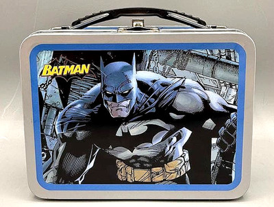 Vintage 2008 Batman The Dark Knight Mini Metal Lunch Box Tin Tote DC Comics