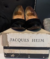 Jacques Heim Paris Couturiere stiletto, Black 10 Insole, 1940 vintage Heels