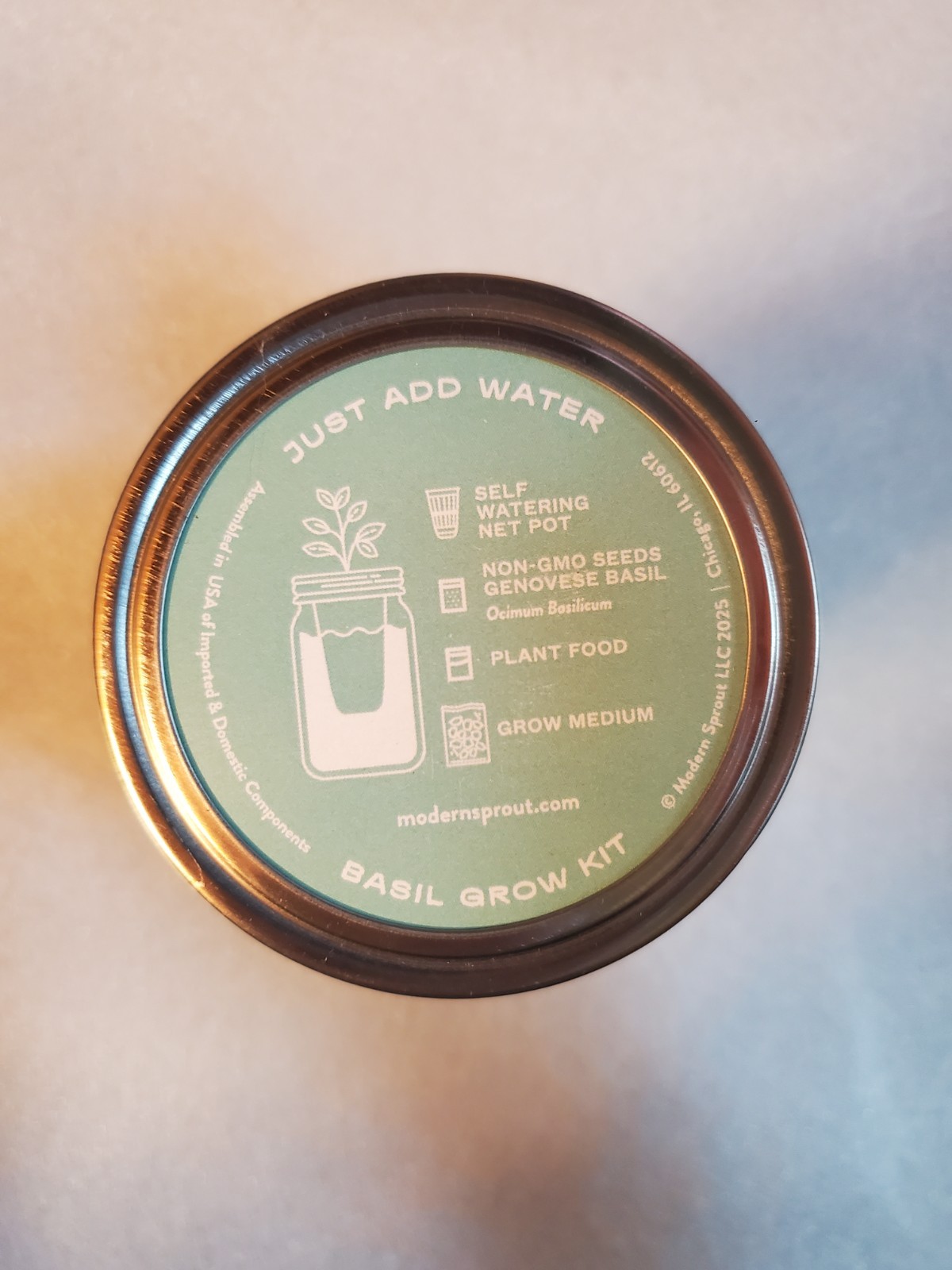 Basil Grow Kit Modern Sprout- Just Add Water