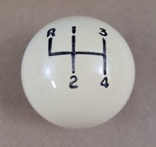 Vintage Hurst Classic 4 Speed Gear Shift Knob Shifter 1.87 Threaded Ball White