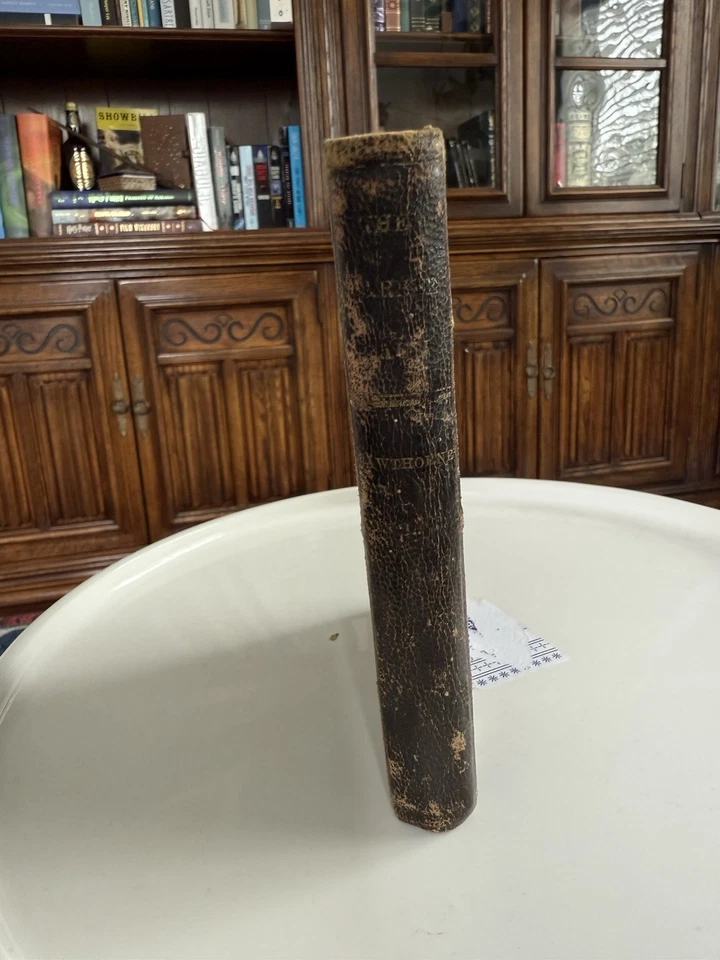 1876 The Marble Faun Vol 1 – Nathaniel Hawthorne – James R. Osgood – Leather HC - Image 2 of 4