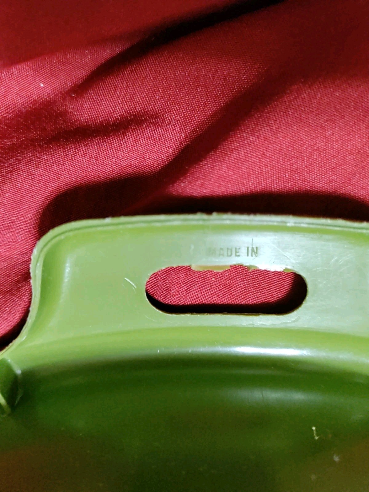 Vintage MCM Avocado Olive Green Max Klein Co Strainer Colander  1970s Kitchen