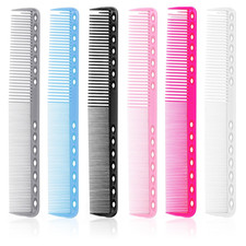 6Pcs Barber Hair Cutting Combs Fine Tooth Salon Stylist Carbon Fiber Comb Set