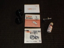 Various Garcia Mitchell Items ~ 2 Spools~ Owner Manual, Handle and Reel Oil.