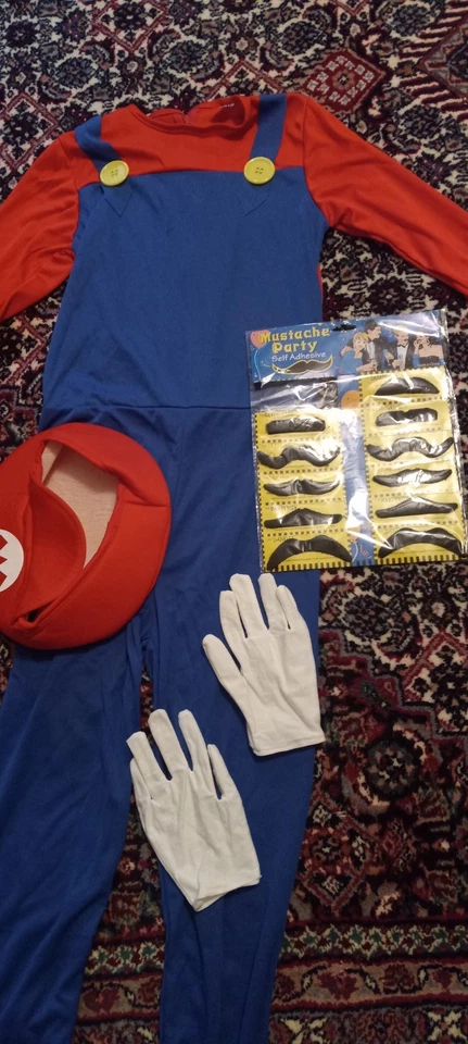 Clásico Super Mario Brothers Niños Disfraz Halloween Juegos con disfraces Conjunto XL 10-12 Foto 2 de 3