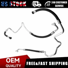 Engine Oil Cooler Hose Pipe Inlet & Outlet 2X For BMW 5 6 7Serise 535i 640i 740i