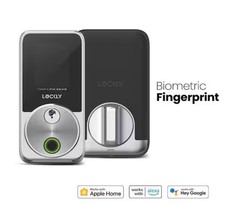 Lockly FingerPrint Secure Pro Zeno Satin Nickel Deadbolt WiFi Smart Lock Alexa