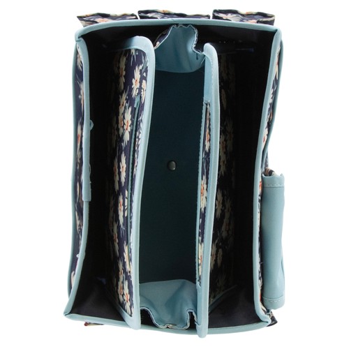 Multipurpose Fabric Tote Bag Storage Caddy with Multiple Pockets in Blue Floral - Afbeelding 6 van 7