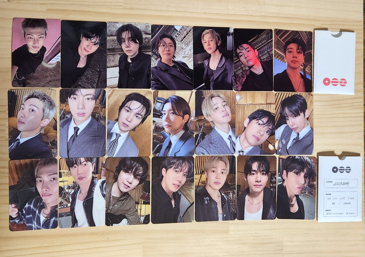 BTS Photo Card Set 21 pcs 5th Album Arirang 3 Types ＆ JPFC Pob