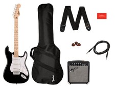 Squier by Fender Sonic Stratocaster Pack Black set amplificatore chitarra elettrica entry level