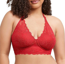 MAIDENFORM Pure Comfort Lace A Mesh Longline Wireless Bralette sz 38C DM1188