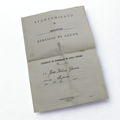 1965 Basin Municipal Water Supply Contract Official Document Vintage