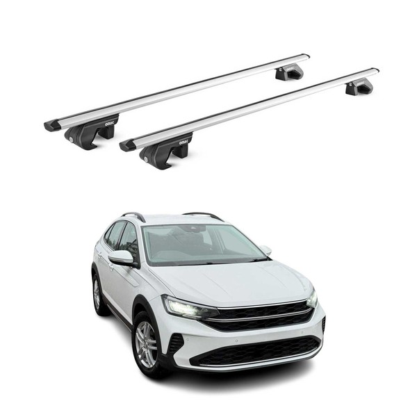 DachträGer GrundtäGer FüR VW Taigo 2021-2026 90Kg Aluminium Silber 2 Tlg ABE-image