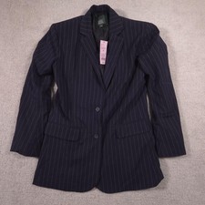 Wild Fable Blazer Womens Juniors XS Navy Blue Pinstripe Two Button Lined Jacket