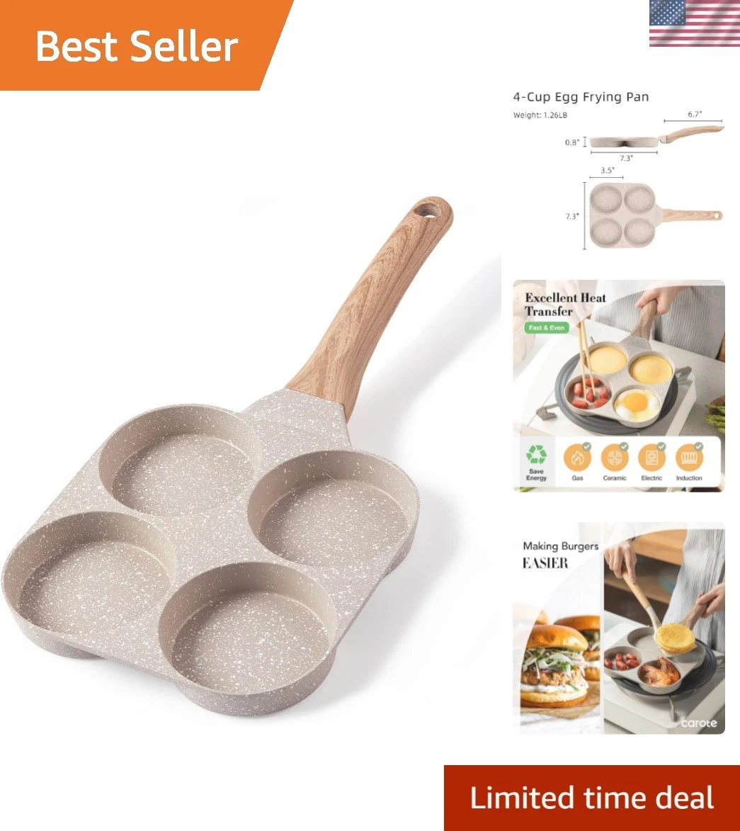 Eco-Friendly 4-Cup Nonstick Granite Pan - Quick & Healthy Cooking Essential
