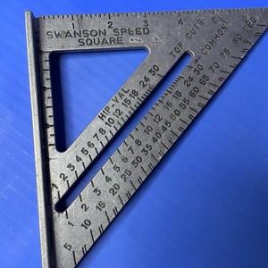Vintage 1987 Swanson Speed Square USA Aluminum 7in Measuring Framing Tool Vtg