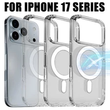 For Apple iPhone 17 Pro Max 16 15 Plus 14 Mag Safe Shockproof Clear Cover Case