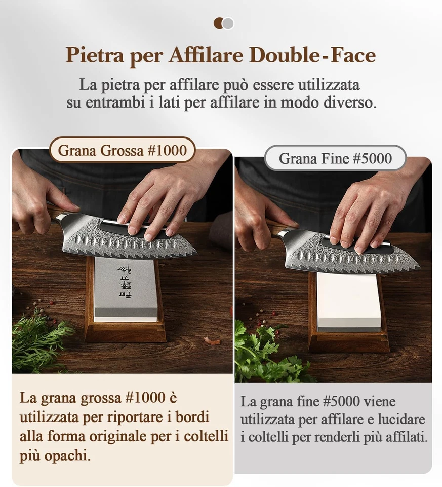 Pietra Affilacoltelli Professionale, Pietra per Affilare Al Corindone Bianco, Do - Immagine 4 di 4