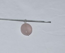 Rose Quartz Stone Wedding Sister Handmade Birthday Pendant 925 Sterling Silver