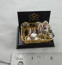 1:12th Dish Rack w/Dishes Miniature Dollhouses Reutter Porcelain R7.842/8