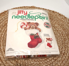 Jiffy Needlepoint Jingles in a Stocking 3D Ornament kit
