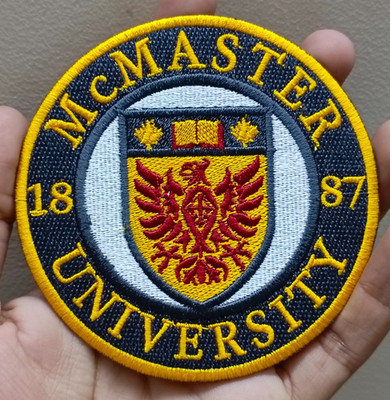 McMaster University Logo Iron On Patch - Sew Patch - Embroidered Patch 4''x4''