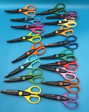 Craft Scissors Colorful Set Of 18, All Different, Ambidextrous Barely Used EUC.