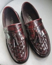 MOD Shoes, Prince AllStars Weaver Oxblood Tassel Loafers, UK 10, EU 44, Boxed