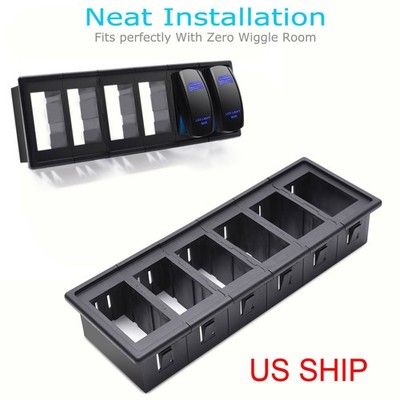 1 2 3 4 5 6  7 8 Gang Rocker Switch Panel Frame Holder Car Boat Carling Switch