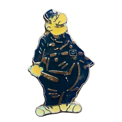 Vintage Police Officer Cartoon Lapel Hat Pin PinBack E137