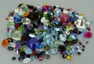 mixed lot of natural gemstones including rare 178.78ct natural loose gemstones