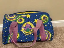 The Barney Bag 1994 Vintage Kids' Zip-Tote Lyons Group, Purple Dino TV Show