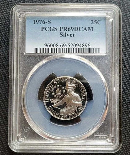 1976-S SILVER Washington Bicentennial Quarter Proof PCGS PR69 DCAM 25c 1776-1976