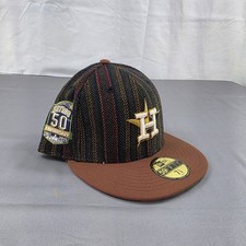 New Era Houston Astros 59fifty Anniversary Fitted Hat Wool Blend Size 7 1/8
