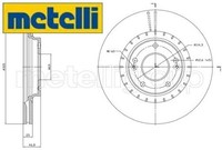 2X Bremsscheibe Metelli 23-1818C 2 Bremsscheiben Vorderachse Vorne