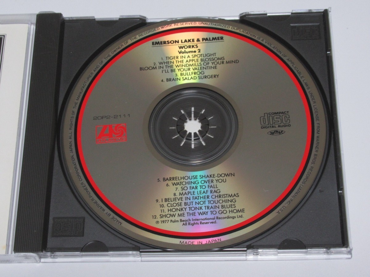 EMERSON LAKE & PALMER WORKS VOLUME 2 JAPAN CD 20P2-2111