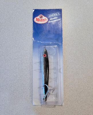 Discontinued MANNS ML940 2oz Mann O Lure 4'' Silver Black Back Spoon Lure