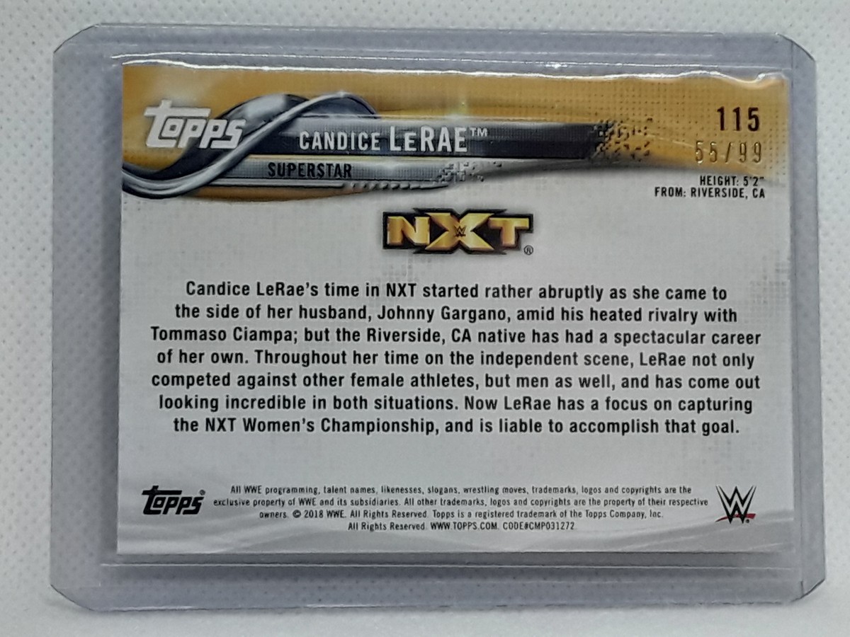 Candice LeRae 2018 Topps WWE Then Now Forever - Blue (55/99) - | eBay