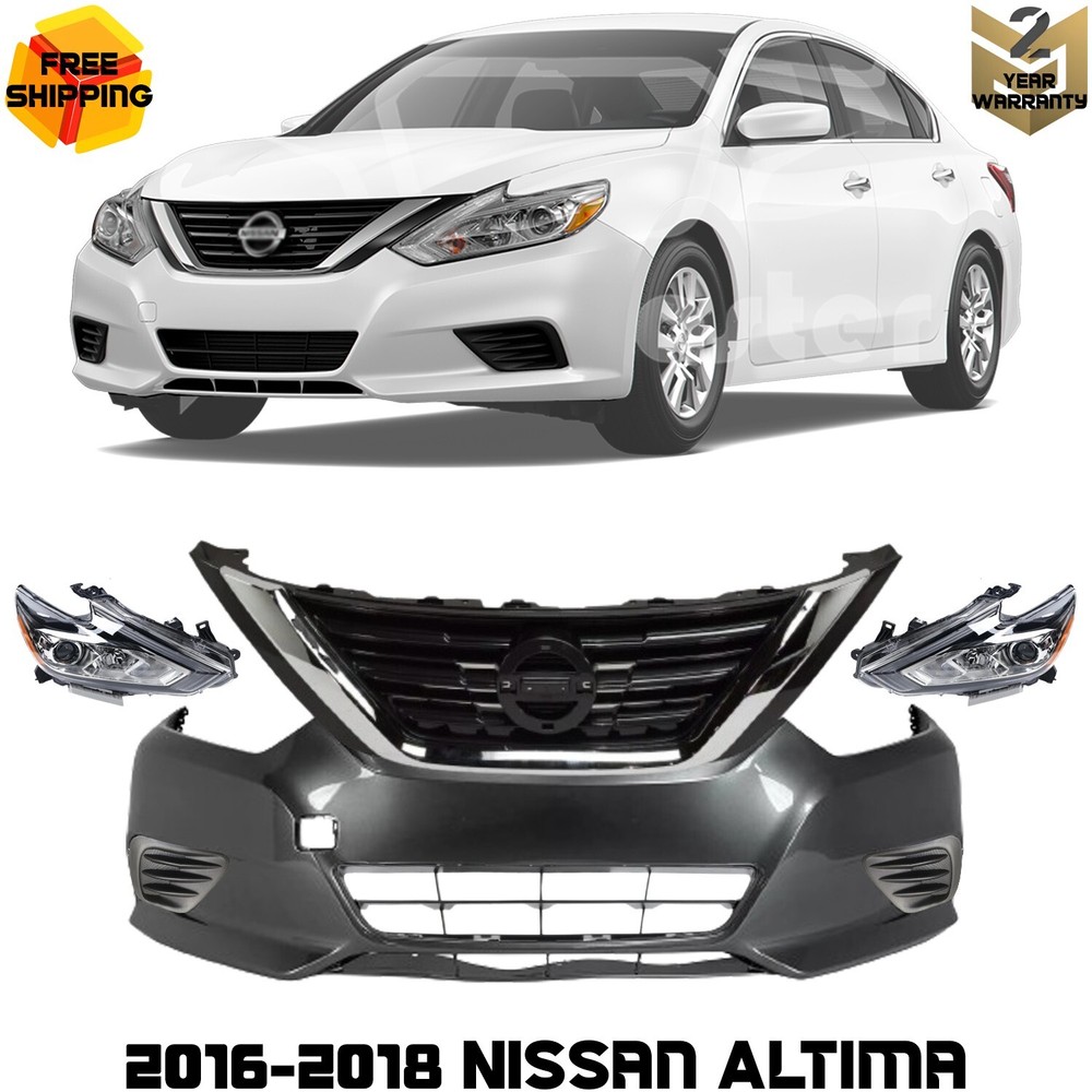 2016-2018 Nissan Altima Chrome Front Bumper Cover Grille Assembly