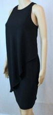 Lauren by Ralph Lauren Layered Ruffle Keyhole Dress~Black~NWT