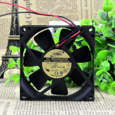 ADDA AD0812HB-A70GL DC12V 0.25A 2Pin 80x 80 x 25mm Case Cooling Fan  #T8