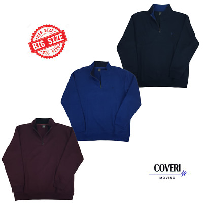 Herren Sweatshirt mit Reißverschluss Half Zip Sweatshirt Schwer Winter Übergrößen 3x 4x 5