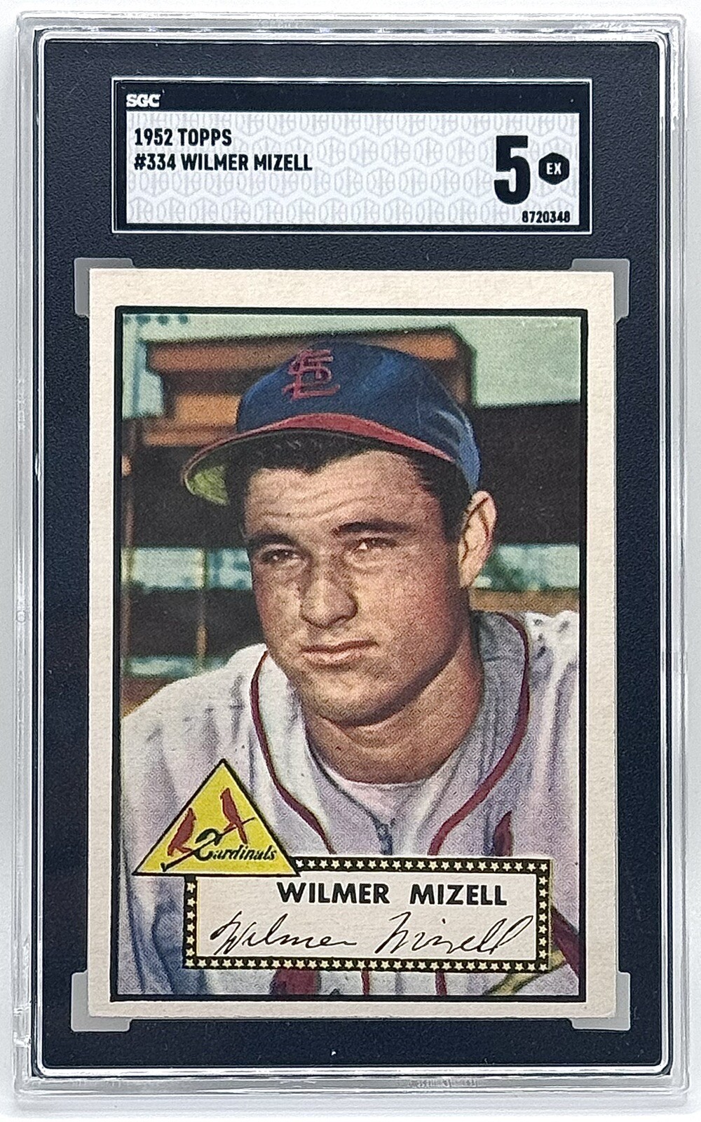 1952 Topps #334 Wilmer Mizell Rookie Card SGC 5 EX