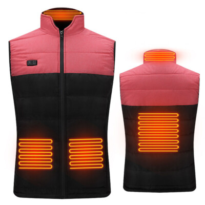 Electric Heated Vest Warm Gilet Winter USB Jacket Women Heating Coat  Thermal UK UK