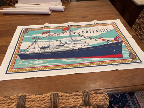 The Royal Yacht Britannia 100% Cotton Tea Towel 31.5" x 18.5" - NWOT - 第 1/5 張圖片