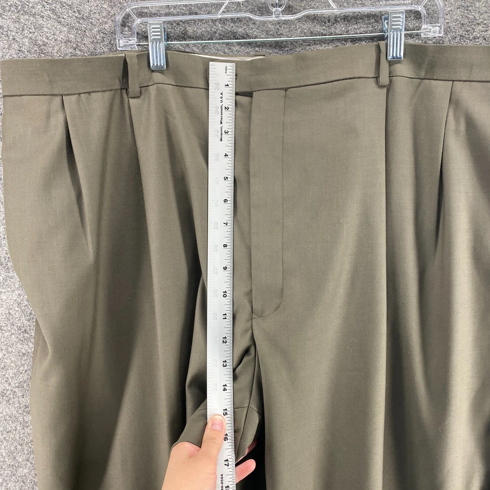 Pantalones de vestir Giorgio Ferraro para hombre 50/54 gris tiro alto plisados bolsillos rectos Foto 4 de 4